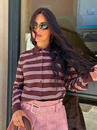 Maglioncino Righe Pink Brown