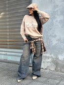 Jeans Palazzo con Camicia