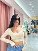 Maglia Crop Lila
