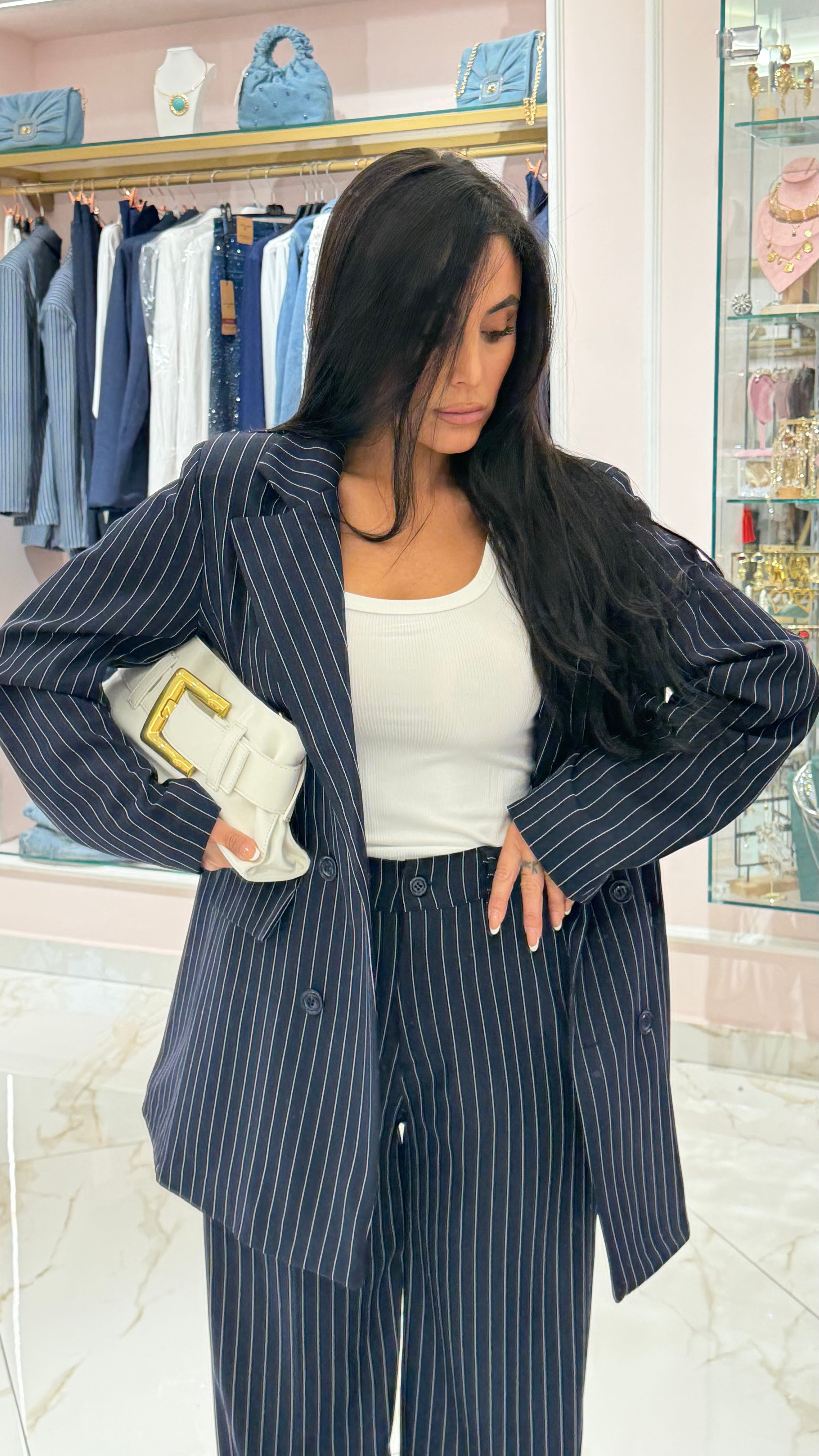 Tailleur Gessato Ambra