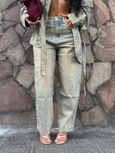 Jeans Balloon Sabbia Strass