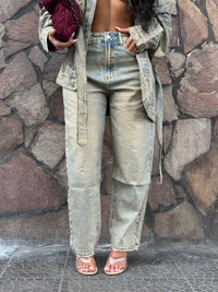 Jeans Balloon Sabbia Strass