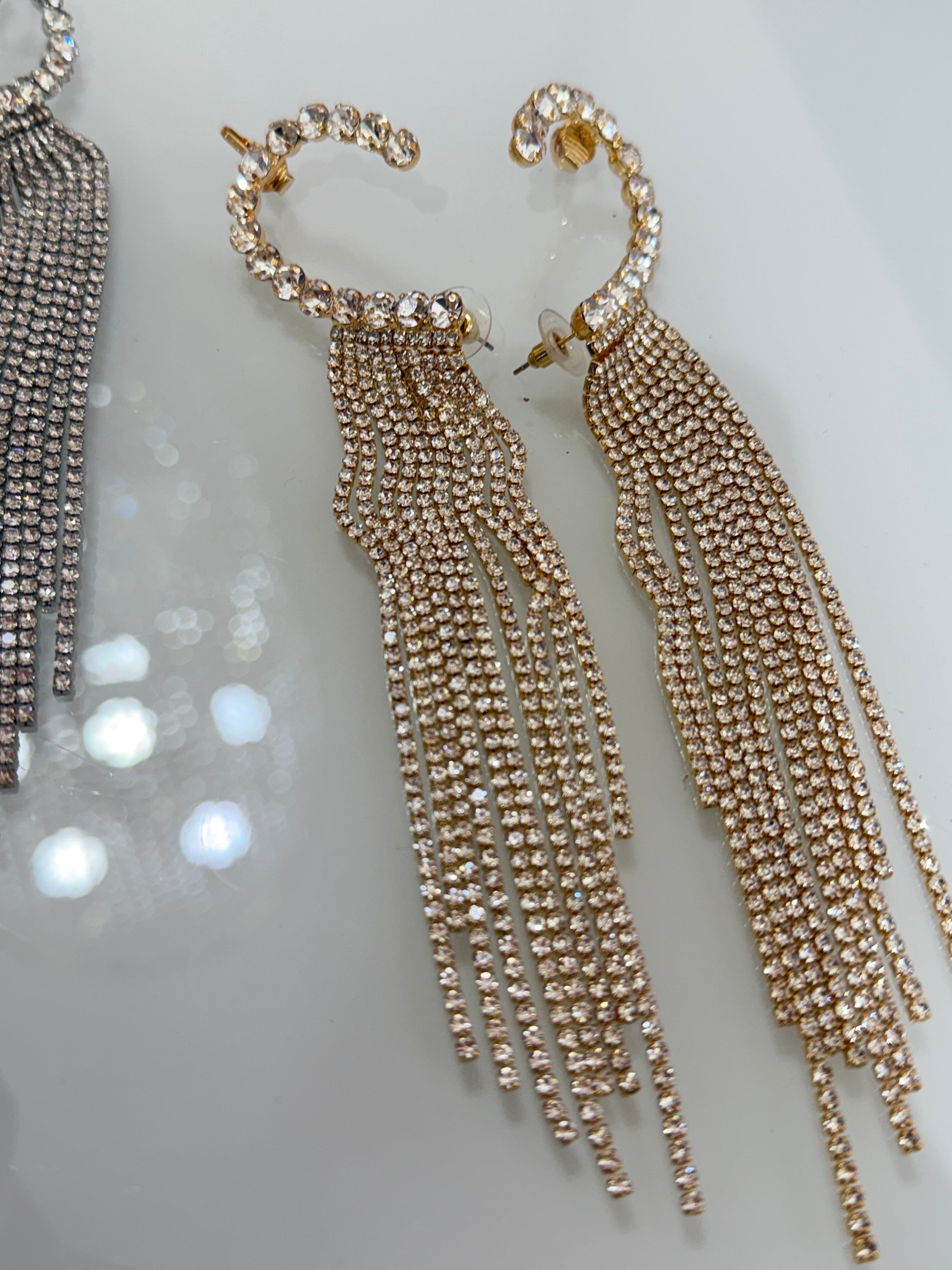 Orecchini Heart Strass