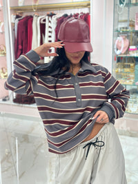 Maglia Felpata Righe