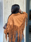 Giacca Frange Scamosciata