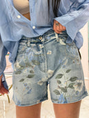 Shorts Denim Flowers