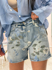 Shorts Denim Flowers