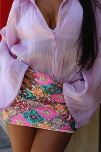 Minigonna Triangle Paillettes