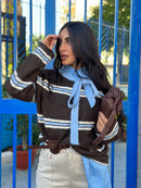 Maglioncino Righe Fiocco