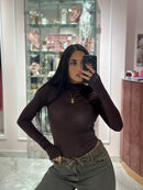 Body semitrasparente mezzo collo