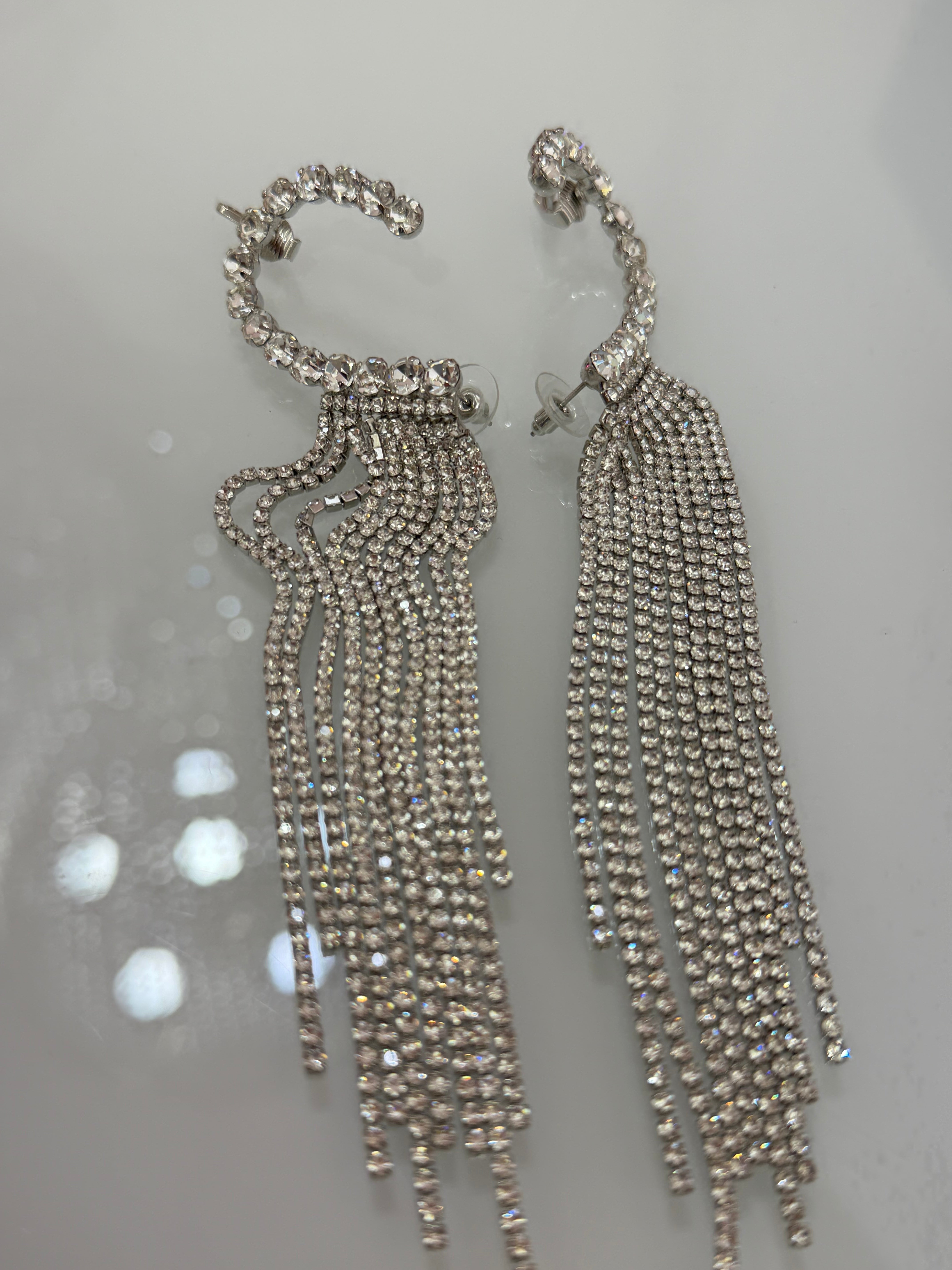 Orecchini Heart Strass