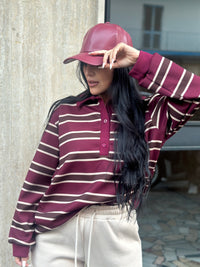 Maglia Felpata Righe