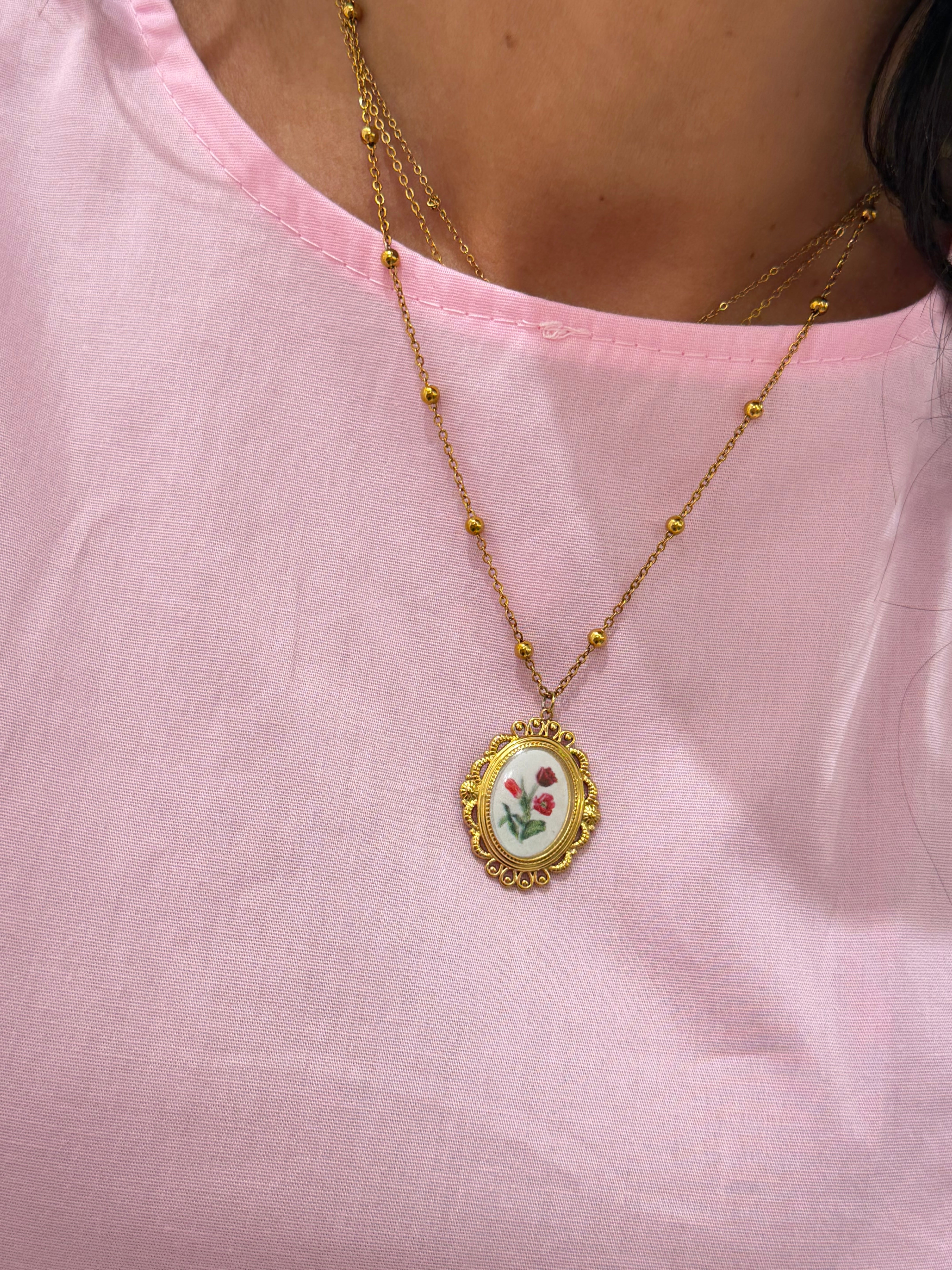 Collana Pink Flower