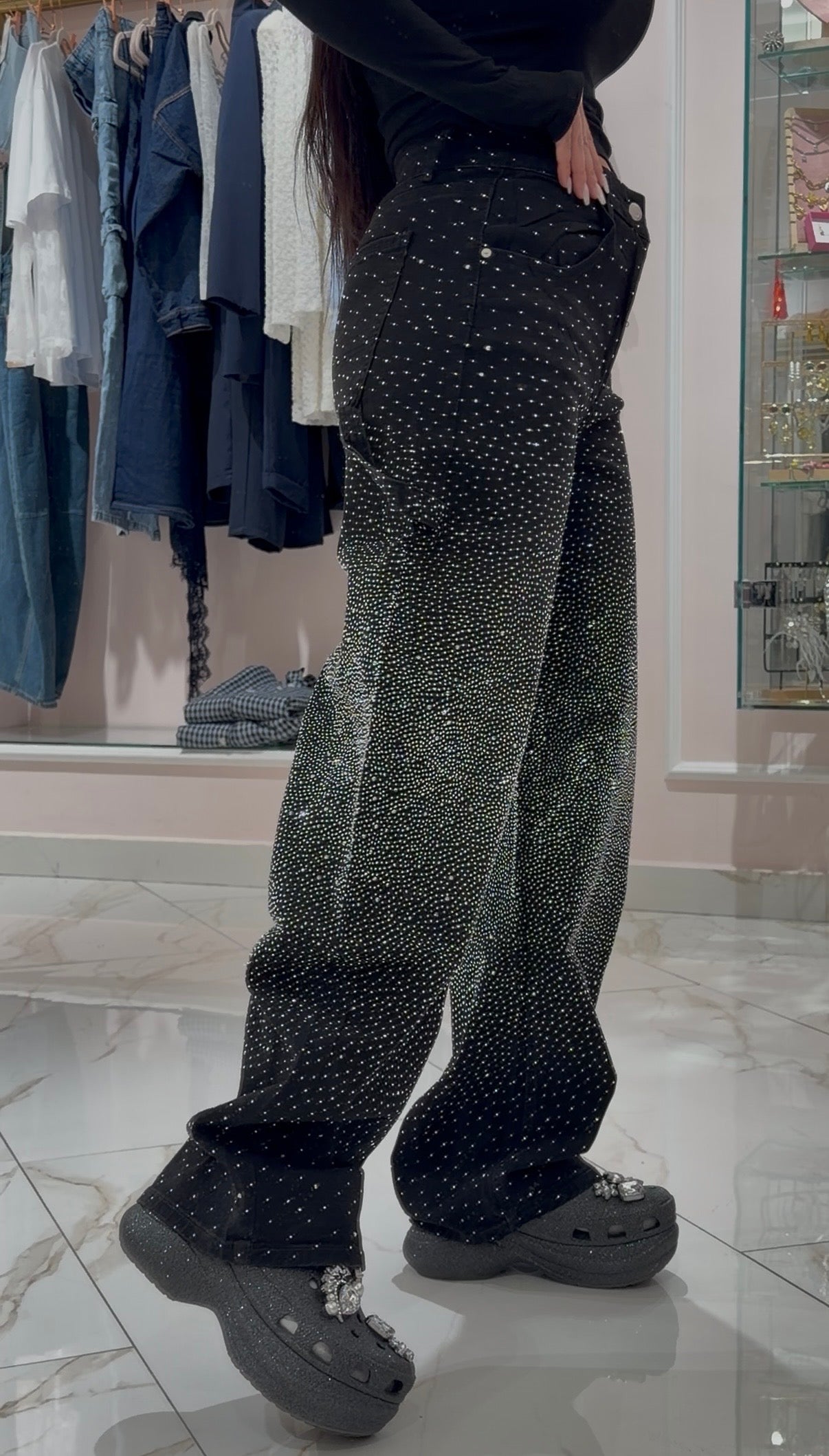 Jeans Curvy Balloon Strass