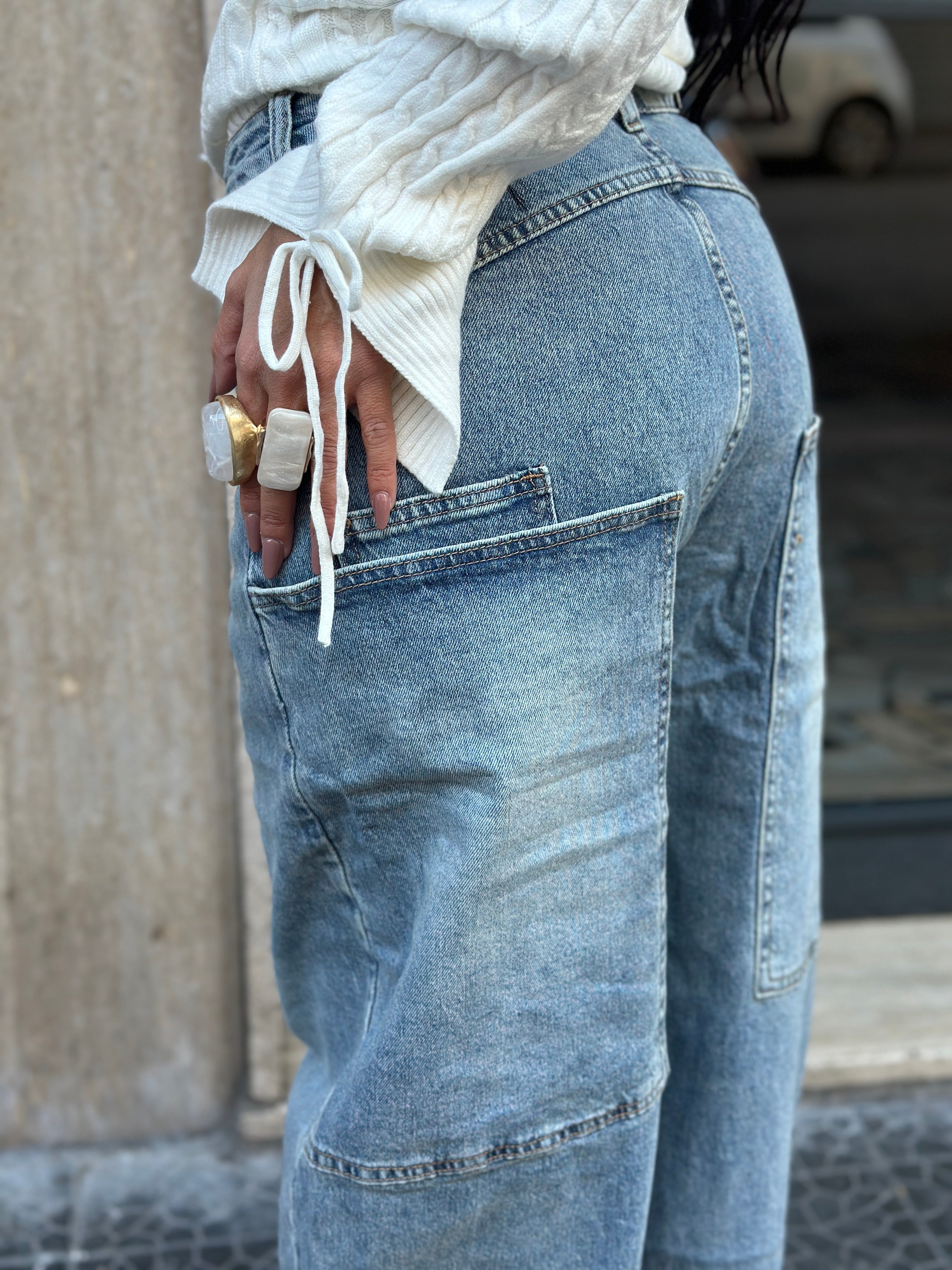 Jeans Balloon Tascone Ampio