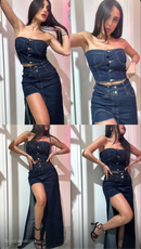 Coordinato Top Gonna Denim