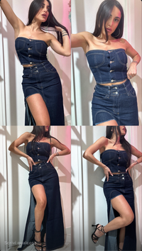 Coordinato Top Gonna Denim