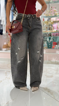 Jeans Balloon Virginia con Bustino risvolto