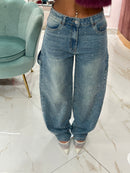 Jeans Baggy Strass