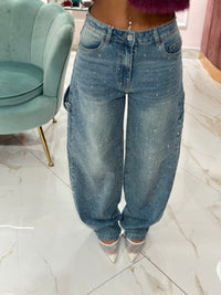 Jeans Baggy Strass