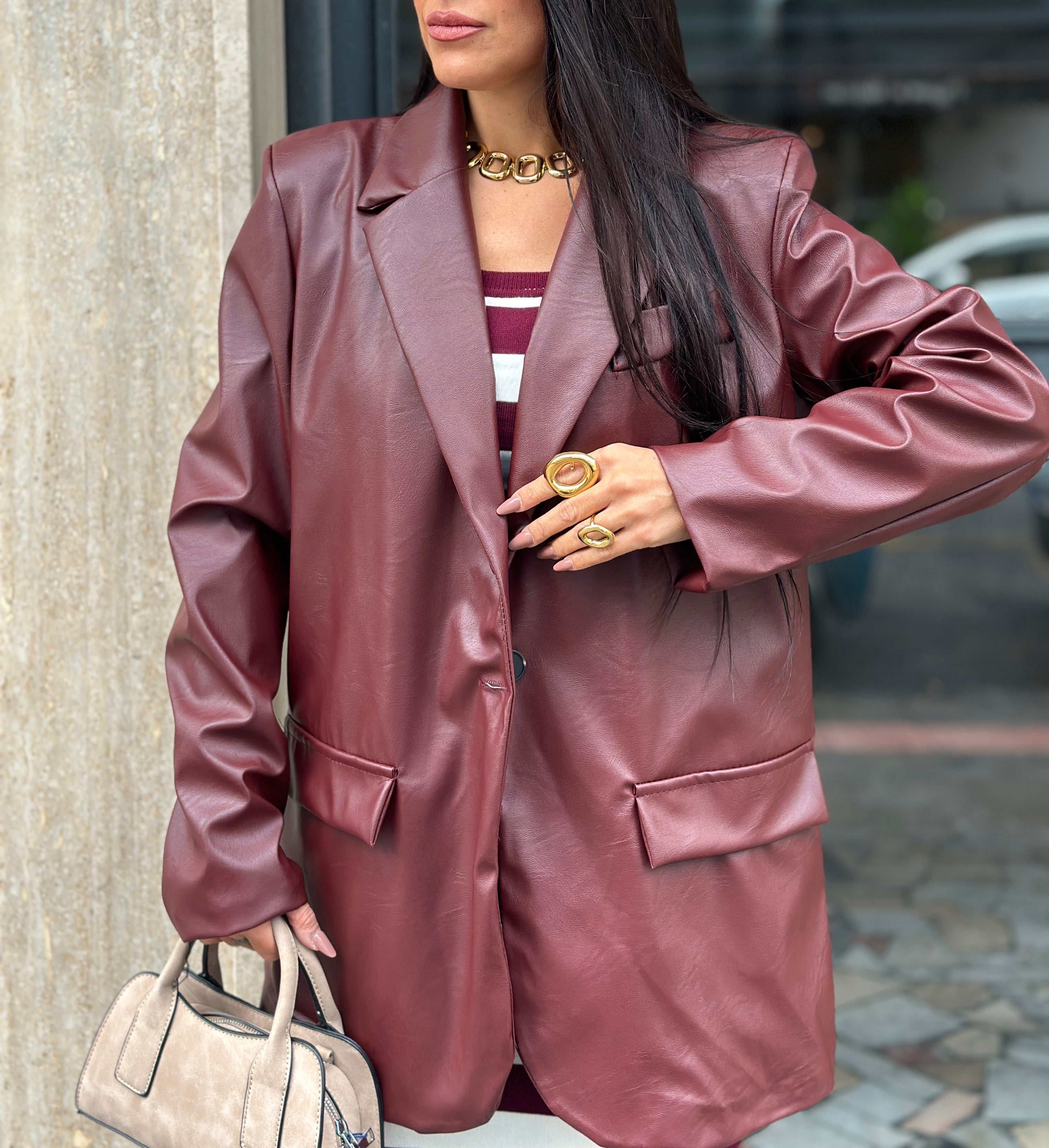 Blazer Ecopelle Over Size