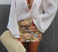 Minigonna Triangle Paillettes