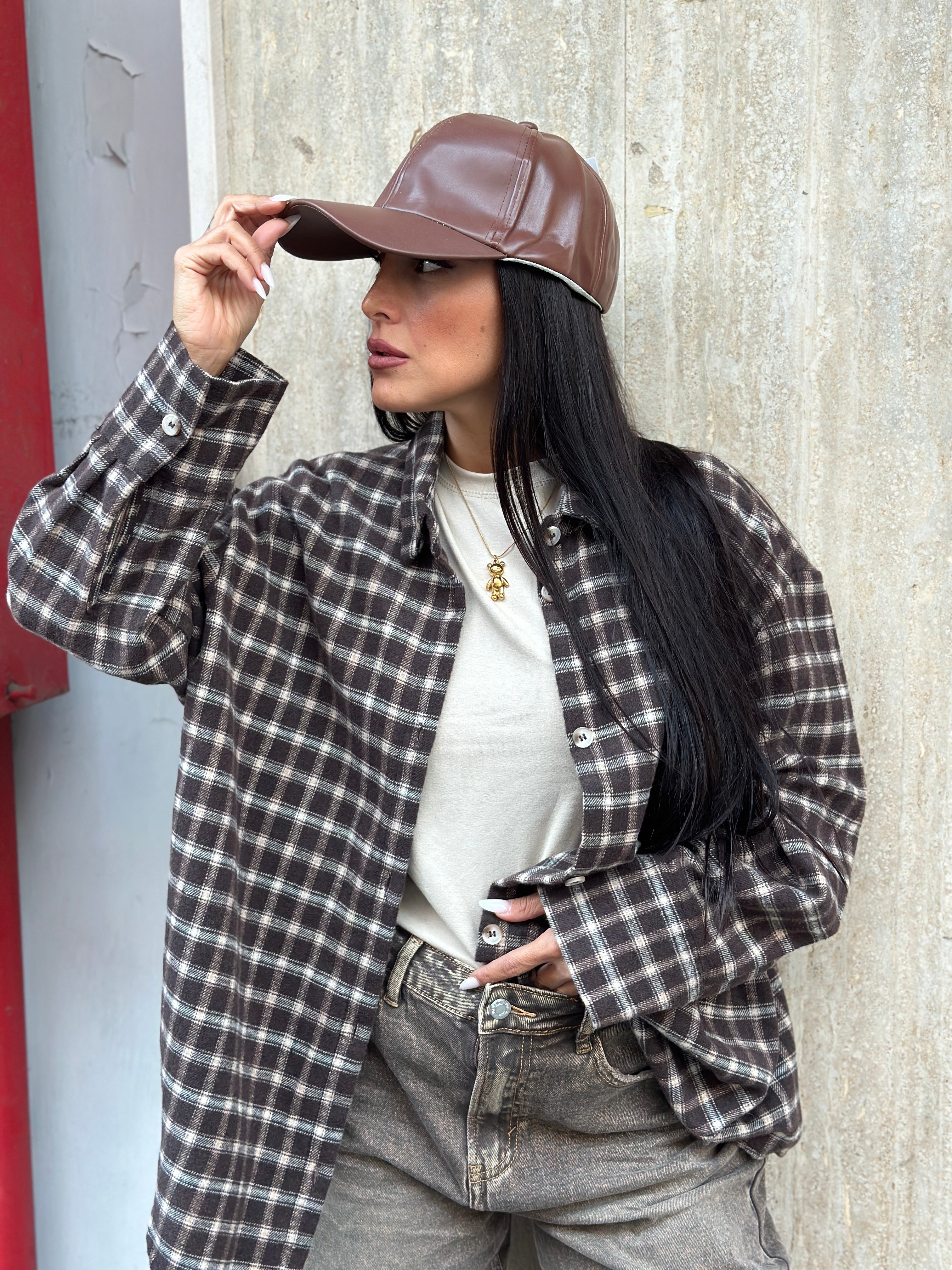 Camicia Over Size Quadretti