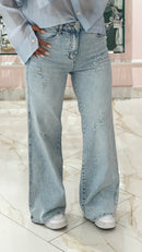 Jeans Wideleg Azzurra