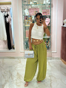 Pantalone Satin Con Elastico