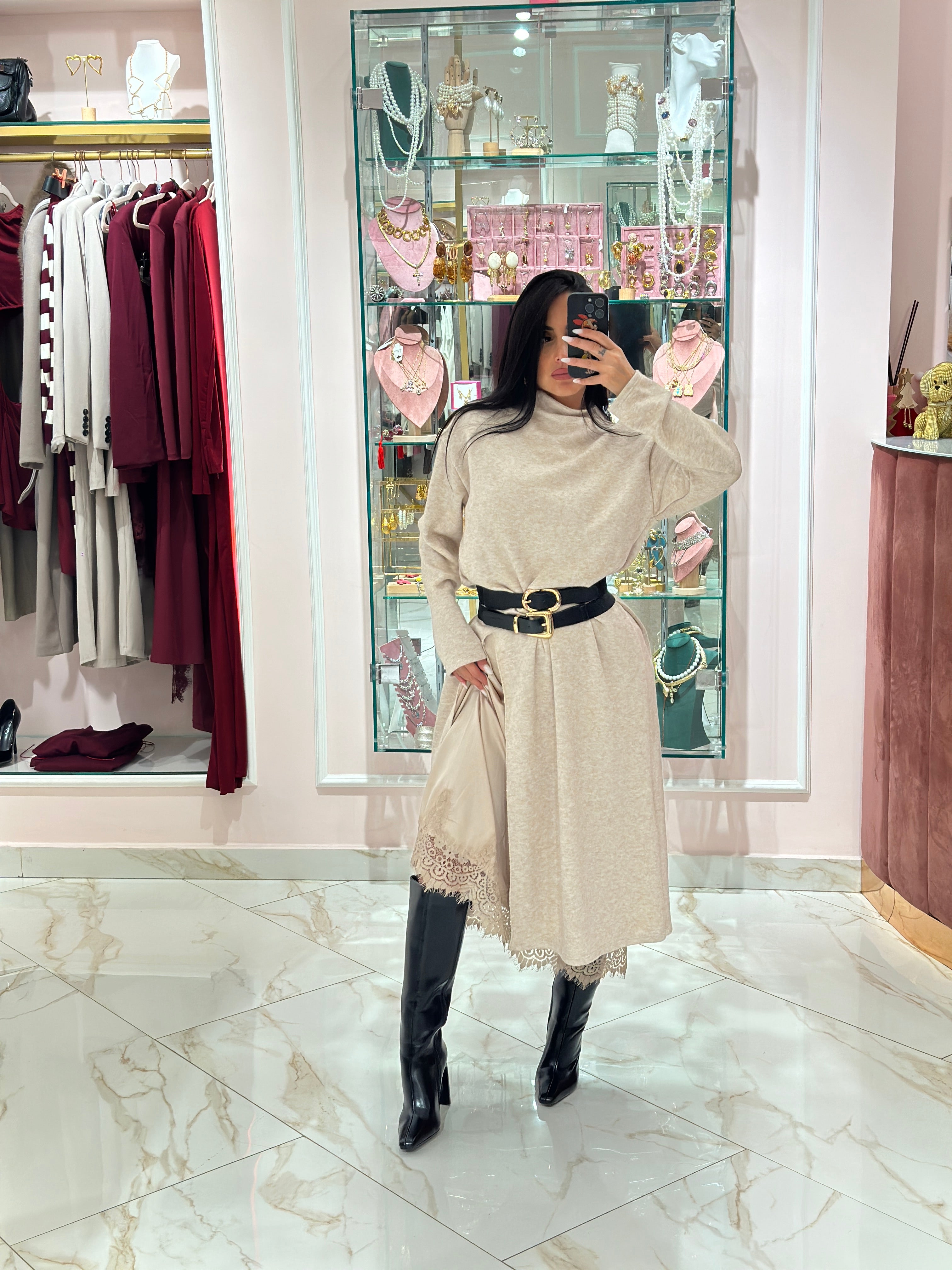 Abito Maggie In Lana con Sottoveste