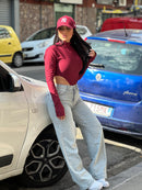 Jeans Wide Leg Chiaro