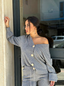 Coordinato in Lana Bottoni oro