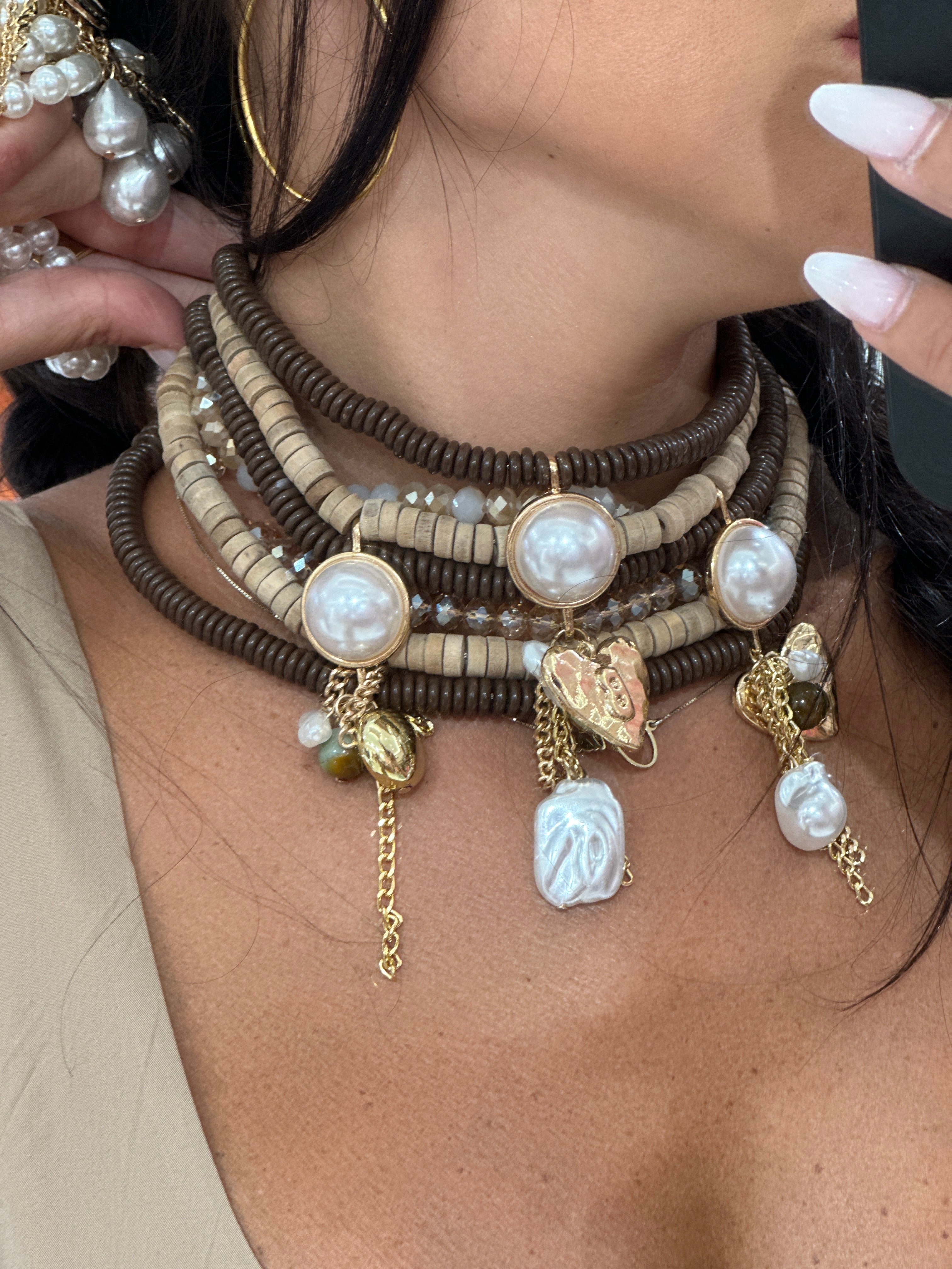 Collana Perle e Pendenti