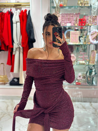 Abito Lurex Scollo a Barca