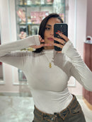 Body semitrasparente mezzo collo