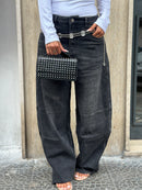 Jeans Balloon Grigio Sfumato