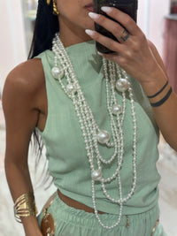 Collana Multifili Perle