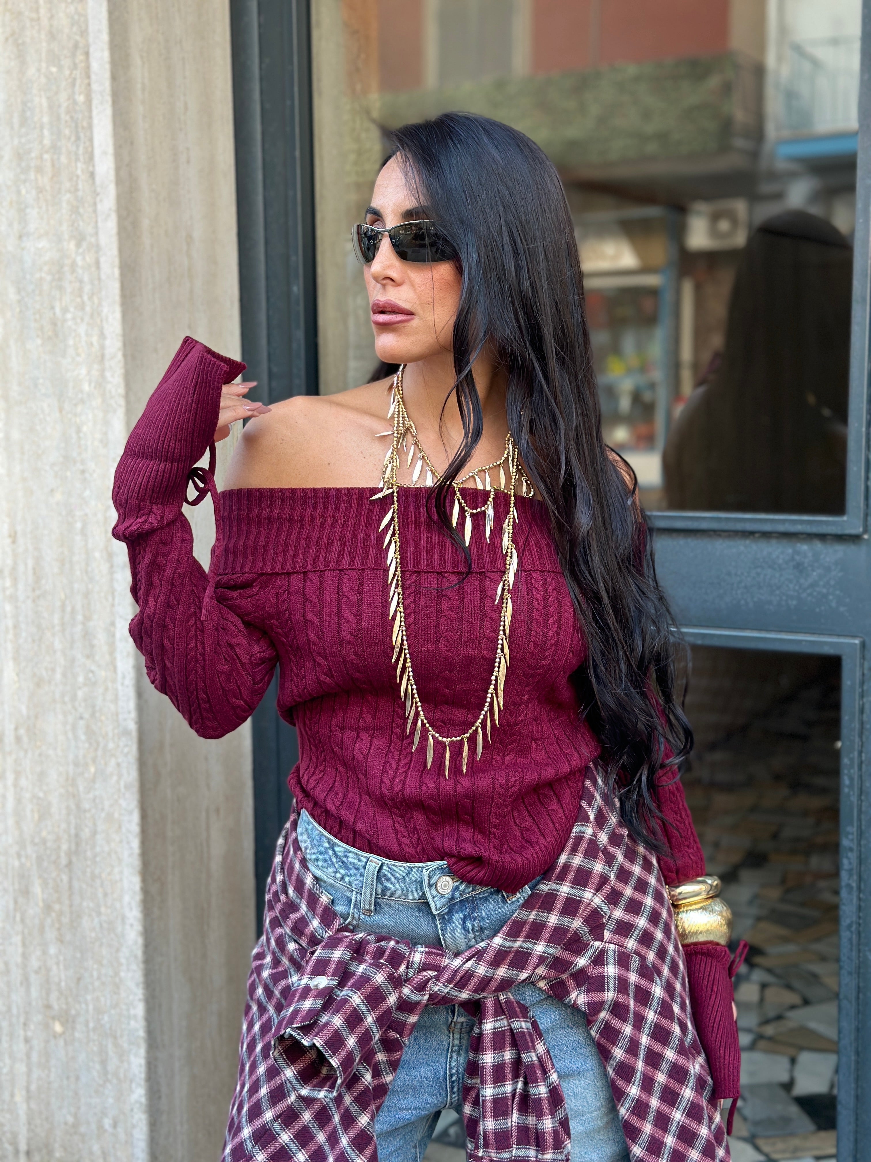 Maglione Delia Scollo Barca