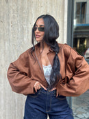 Bomber Scamosciato Over Size