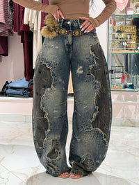 Jeans Balloon Xena con Cintura