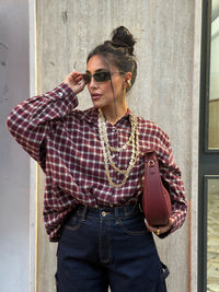 Camicia Over Size Quadretti