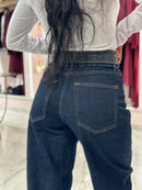 Jeans Bustino Risvolto Strass