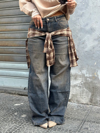 Jeans Palazzo con Camicia