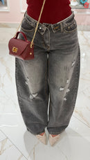 Jeans Balloon Virginia con Bustino risvolto