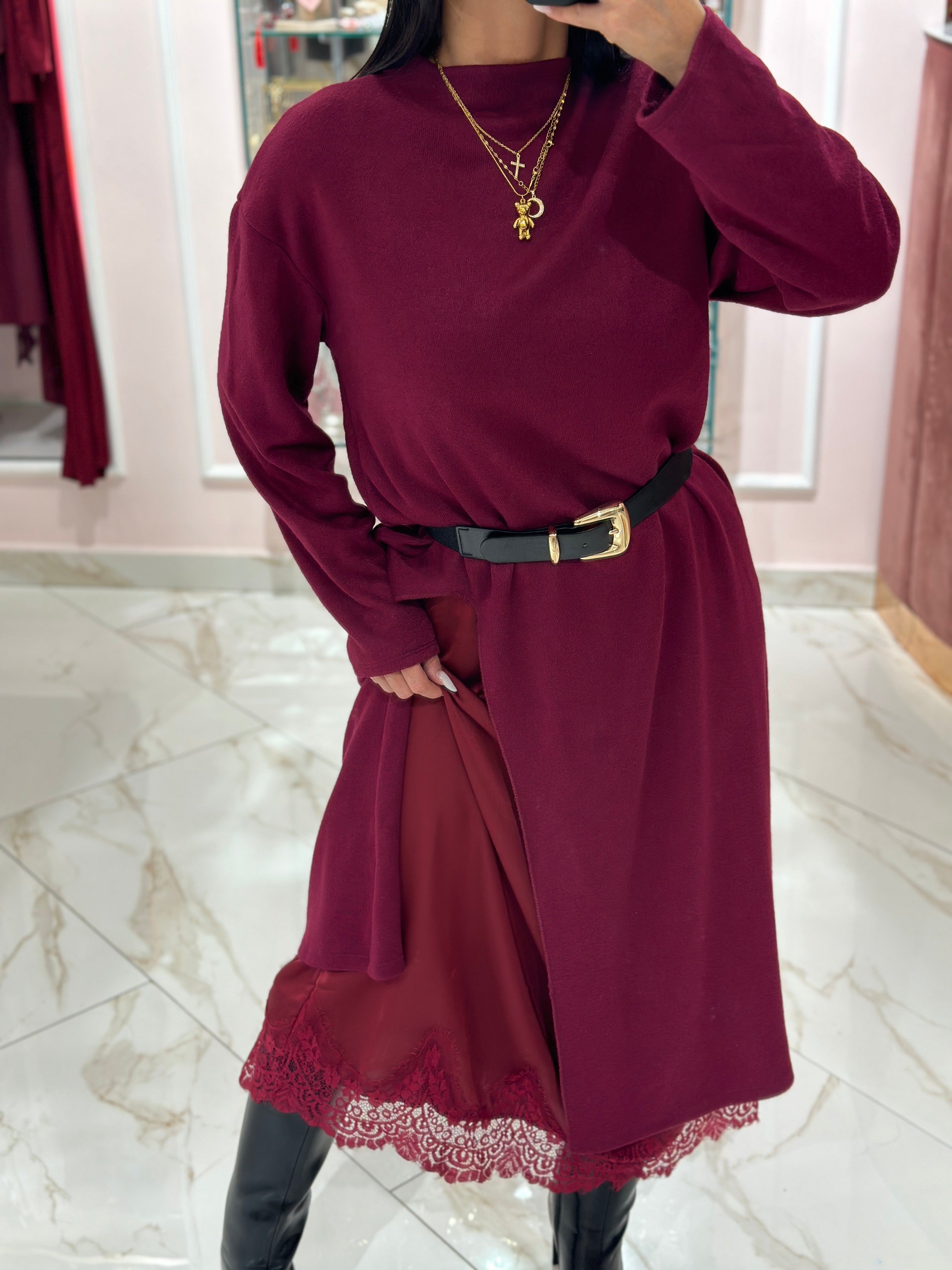 Abito Maggie In Lana con Sottoveste