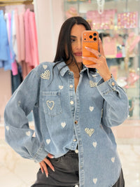 Camicia Denim Heart