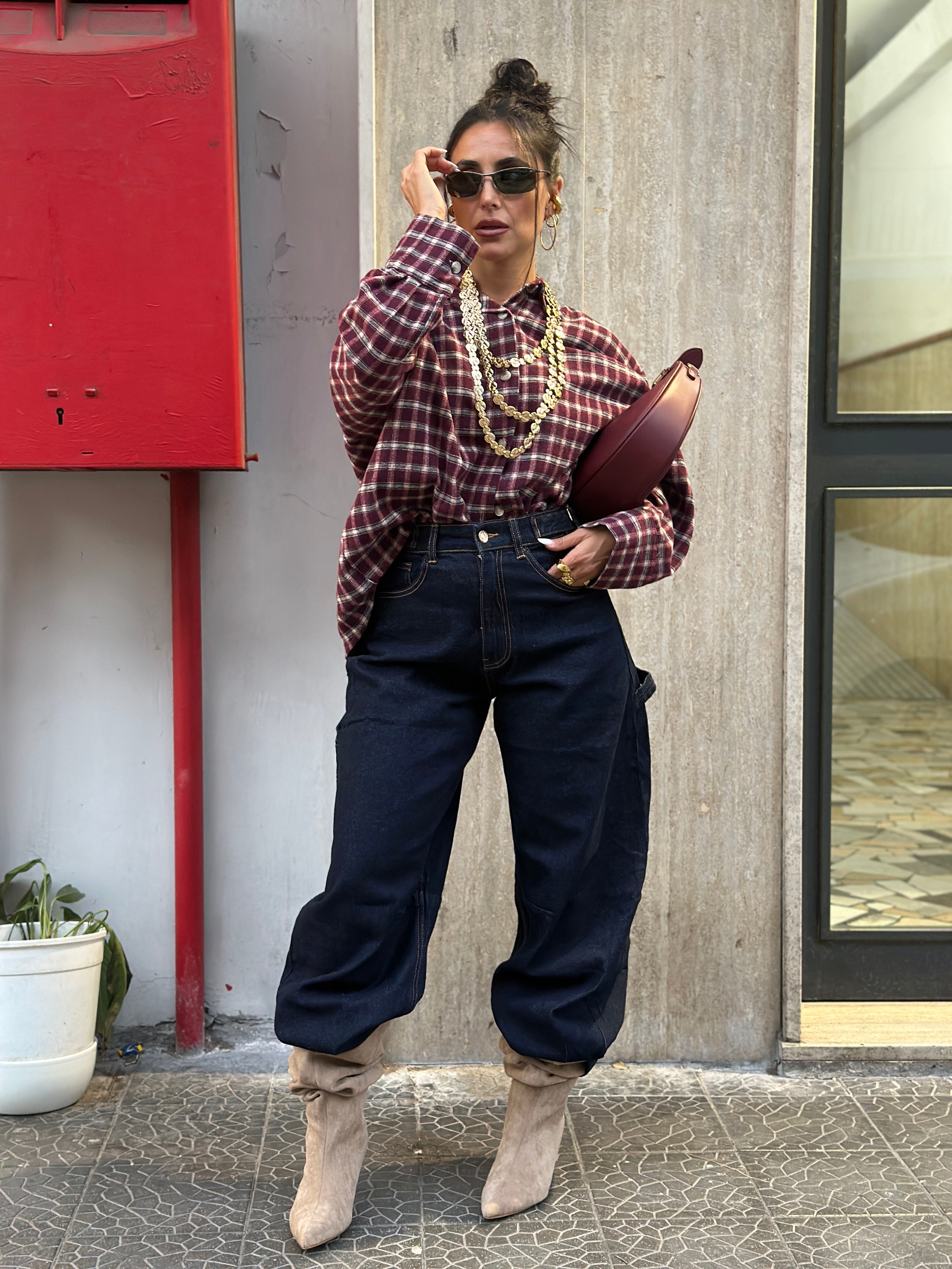 Camicia Over Size Quadretti