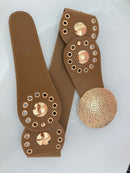 Cintura Fibbia Oro Elastico Retro