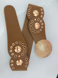 Cintura Fibbia Oro Elastico Retro