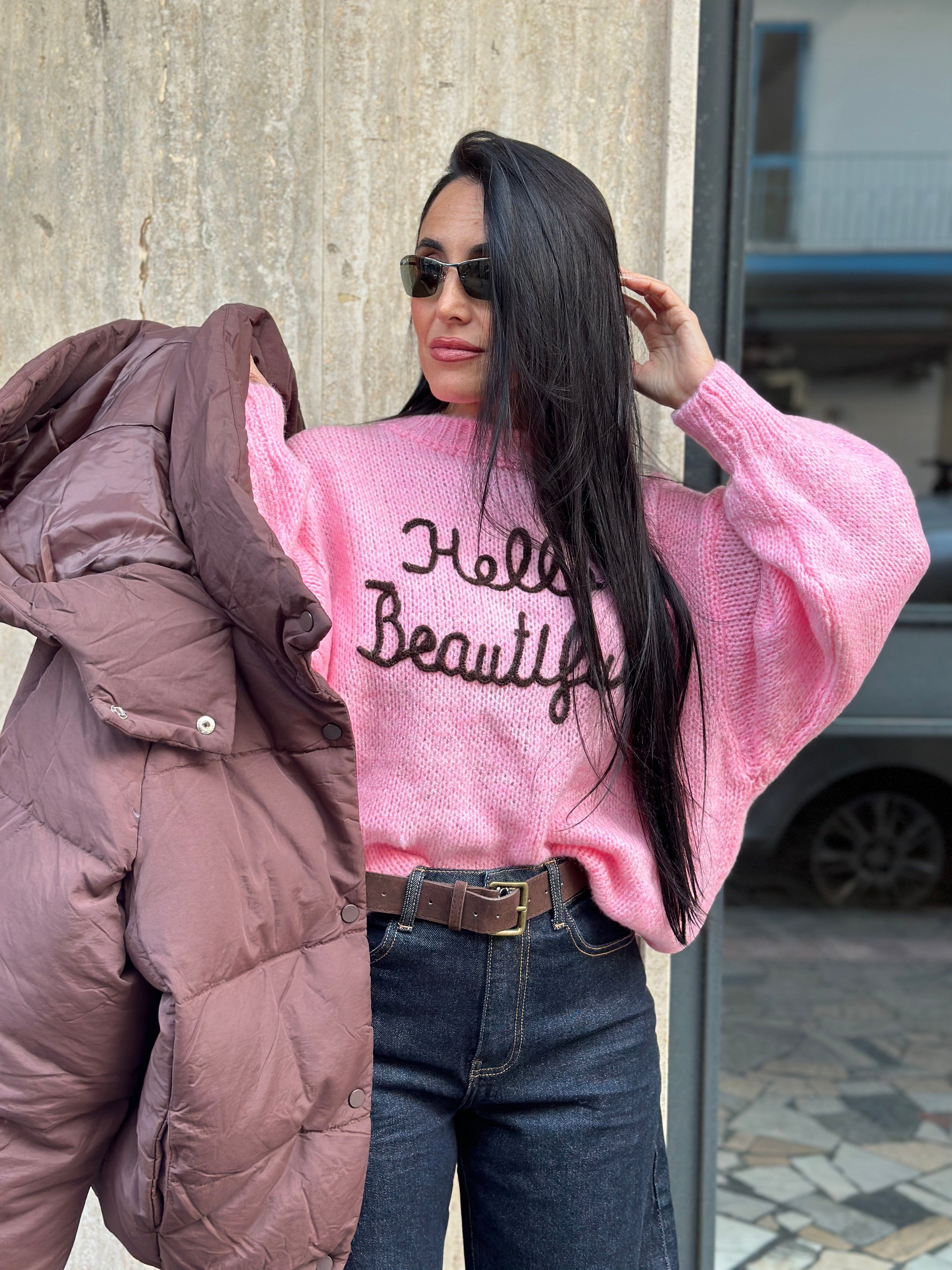 Maglione Hello Beautiful